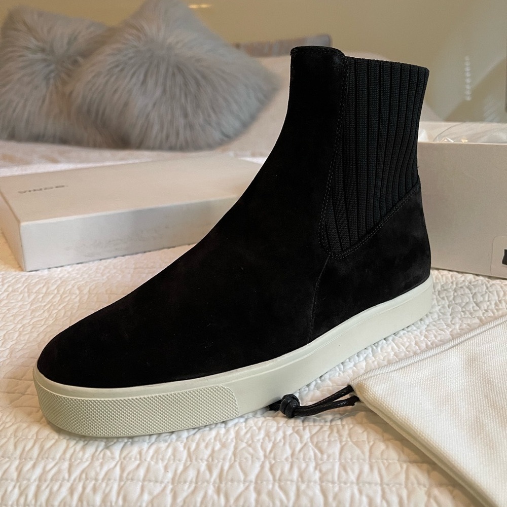 VINCE Coleman Black Suede High Top